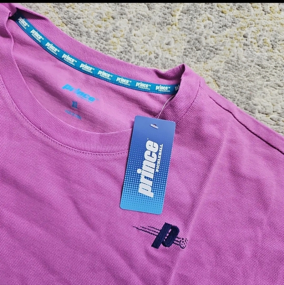 NWT Prince Prince Top Lilac Pinpointe Oxford Hi-Lo Cropped Pickleball XL - Picture 5 of 5